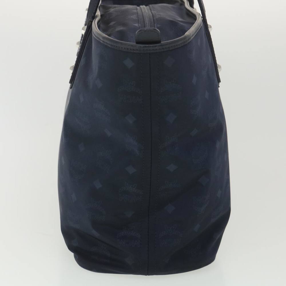 MCM Tote Bag Polyester Navy Auth 38695 - Picture 3 of 16